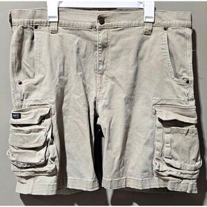 KEY Brand Size 38 Classic Tan Relaxed Fit Cargo Shorts 8.75 Inseam 20.5 Outseam
